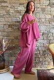 Suri Cushion Cotton Artist Smock Deep Rose